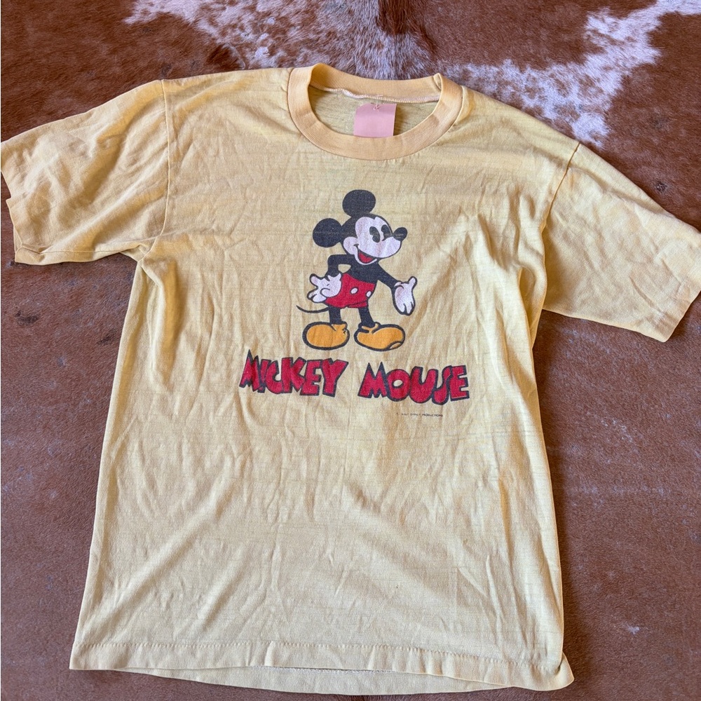 Yellow Vintage Mickey Mouse T-Shirt